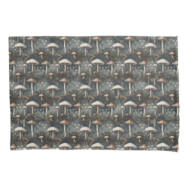 Moody Mushroom Forest Pillowcase (Front)