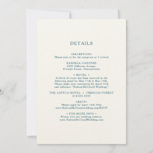 Moody Ocean Watercolor Felt Ecru All In One Invitation