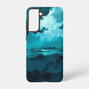 Moody Ocean Waves Under Stormy Sky – Abstract Seas Samsung Galaxy Case