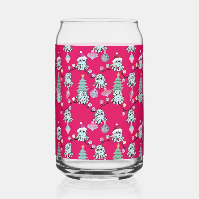 Moody Octopus With Christmas Lights Red (Gauche)