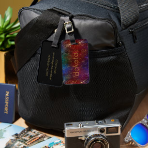 Moody Ombre   Psychedelic Grunge Stardust Custom Luggage Tag