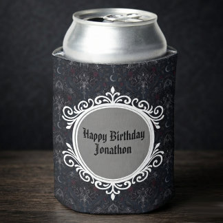 Moody Onyx Baroque Gothic Party Favour Can Cooler