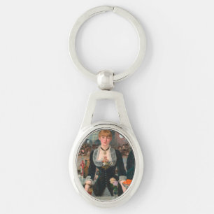 Moody Parisian Bar Manet A Bar at the Folies-Bergè Keychain