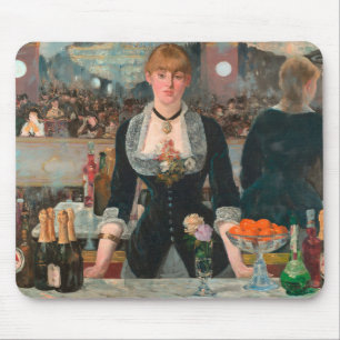 Moody Parisian Bar Manet A Bar at the Folies-Bergè Mouse Pad
