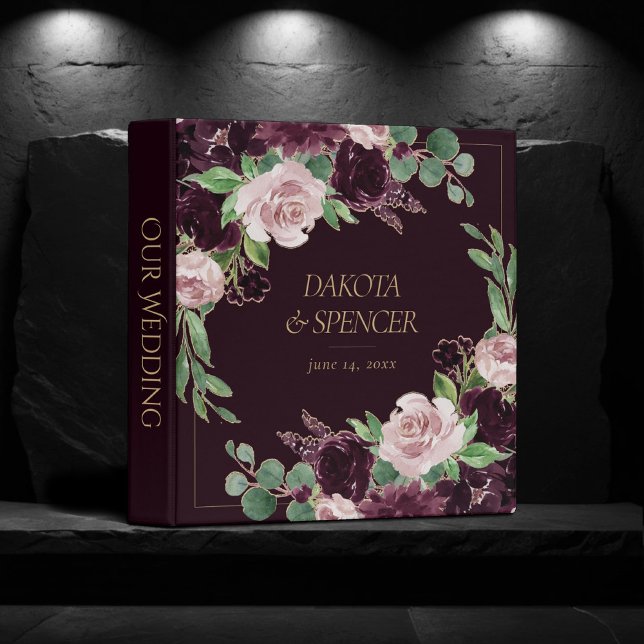 Moody Passion | Dramatic Purple Wine Photo Album Binder (Creator Uploaded)