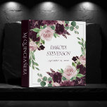 Moody Passions | Dramatic Purple Wine Event Album Binder<br><div class="desc">Drama and intrigue meet sophisticated elegance in this moody jewel tone colour palette featuring hand-painted watercolor floral in luxurious purple shades of wine, bourdeaux, and dusty sangria embellished by green botanical laurel accents. From the "Boho Bloom" collection, this layout incorporates a rich Bohemian wildflower bouquet with radiant flower blooms and...</div>