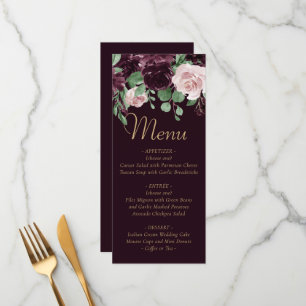 Moody Passions   Dramatic Purple Wine Rose Garland Menu
