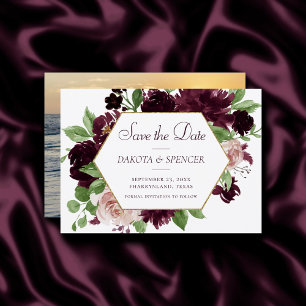Moody Passions Dramatic Purple Wine Rose Wreath Save The Date