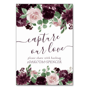 Moody Passions   Dramatic Wine Capture Our Love Table Number