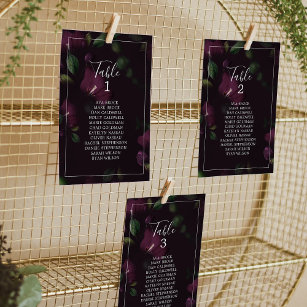 Moody Pattern Table Number Seating Chart Cards