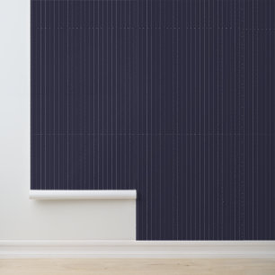 Moody Pinstripe in Dark Purple Wallpaper