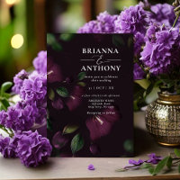 Moody Purple Bloom Grunge Wedding