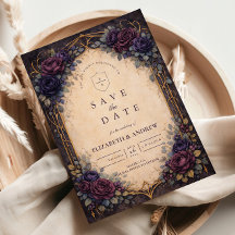 Moody Purple Gothic Floral Wedding