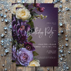 Moody Purple & Lavender Floral Modern Birthday