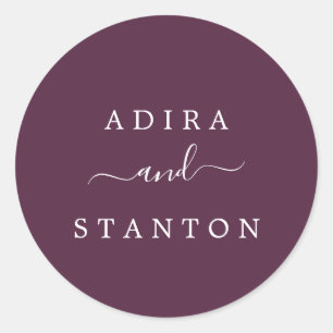 Moody Purple Wedding Envelope Seals