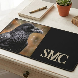 Moody Raven with Monogram Desk Mat