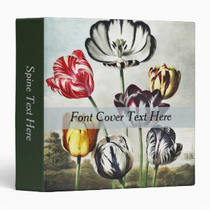 Moody Regency Style Multi-Colour Tulips Binder