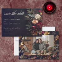 Moody Romantic Dark Floral Gothic Photo Wedding