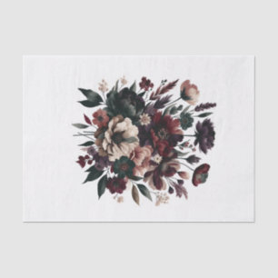 Moody Rustic Garden Florals Bohemian Wedding  Tissue Paper