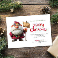 Moody Santa custom comic style Christmas greeting