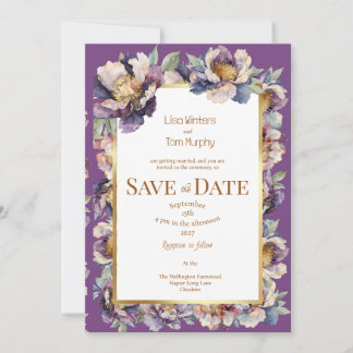 Moody Soft Goth Save the Date Wedding Invitation