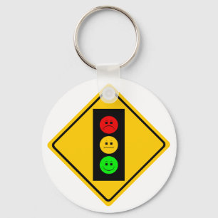 Moody Stoplight Ahead Keychain