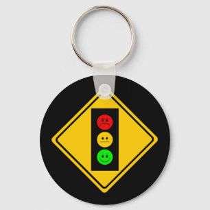 Moody Stoplight Ahead Keychain