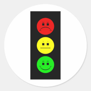 Moody Stoplight Classic Round Sticker