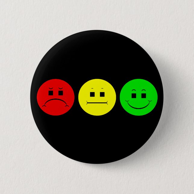 Moody Stoplight Trio 2 Inch Round Button (Front)