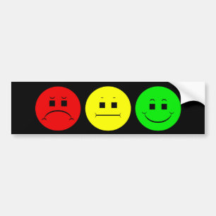 Moody Stoplight Trio Bumper Sticker
