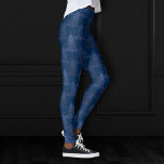 Moody Tree Pattern | Classy Navy Blue Christmas Leggings<br><div class="desc">Tis the season for joyful wearable art! Modern, dark, and moody patterned holiday fashion attire. This fun festive design features a whimsical sparkly Christmas trees with a frisky paint splatter enhanced with faux metallic glitter along with a matching low profile solid background. For other colours or matching products, please contact...</div>