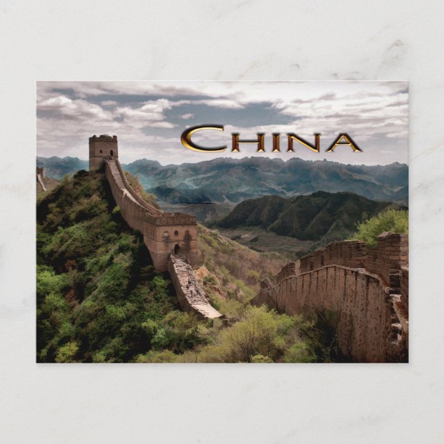 Moody View of The Great Wall of China Postcard (Front)