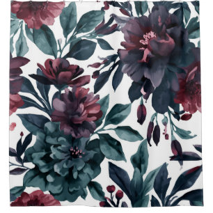 Moody Watercolor Botanical Blooms Floral