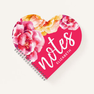 Moody Watercolor Flowers - Handwritten Notes Notebook