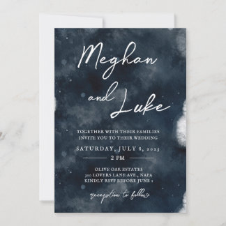 Moody Watercolor Invitation, Written in the Stars Invitation