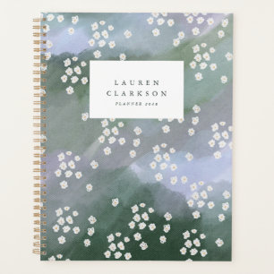 Moody Watercolor Wildflower Planner
