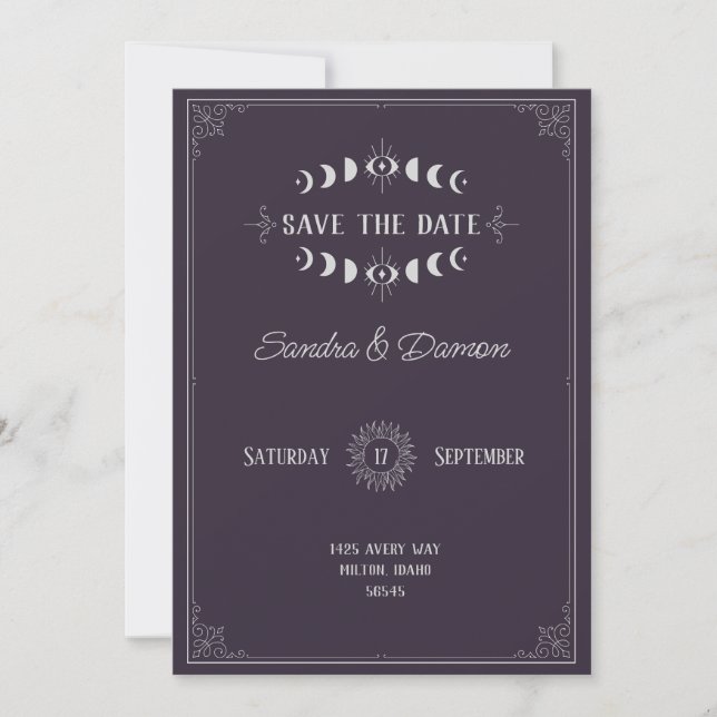 Moody Wedding Save the Date (Front)