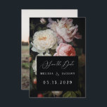 Moody White Peony Blush Rose Save The Date<br><div class="desc">Moody white peony floral wedding suite inspired by Dutch styles.</div>