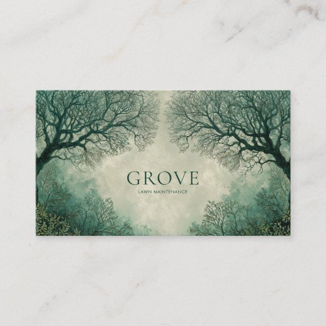 Moody Winter Forest Gothic Romance Business Card (Front)