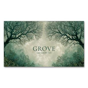 Moody Winter Forest Gothic Romance Magnetic Business Card