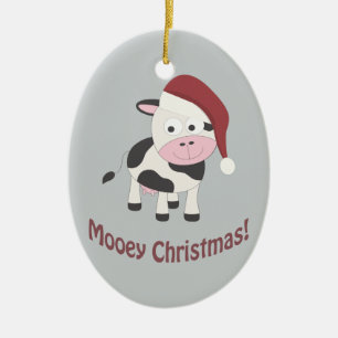 Mooey Christmas! Ceramic Ornament