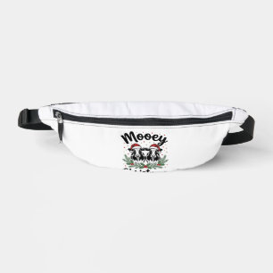 Mooey Christmas Cow Vintage Engraving Shirt Design Fanny Pack