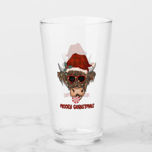 Mooey Christmas Drinking Glass