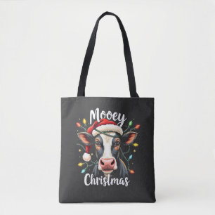 Mooey Christmas Funny Xmas Cow Cattle Lovers  Tote Bag
