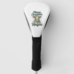 Mooey Christmas Heifers Funny Cow Christmas Design Golf Head Cover