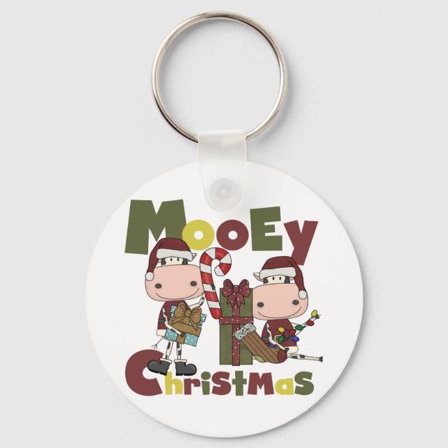 Mooey Christmas Keychain (Front)