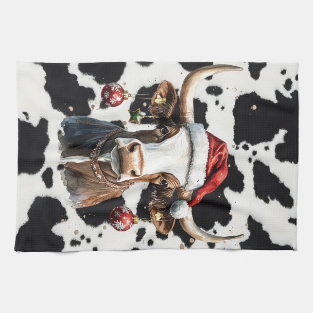 Mooey Christmas  Kitchen Towel (Horizontal)
