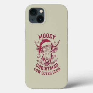 Mooey Christmas Western Cow Lover Club Xmas Season iPhone 13 Case
