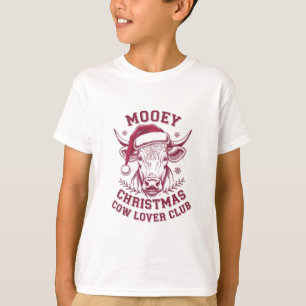 Mooey Christmas Western Cow Lover Club Xmas Season T-Shirt
