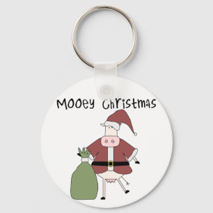Mooey Cow  Christmas Tshirts and Gifts Keychain